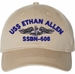 USS Ethan Allen SSBN-608 with Dolphins Unstructured Dad Cap