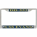 USS Evans DD-552 License Plate Frame