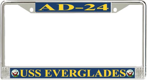 USS Everglades AD-24 License Plate Frame
