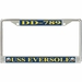 USS Eversole DD-789 License Plate Frame