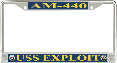 USS Exploit AM-440 License Plate Frame