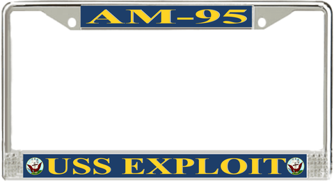 USS Exploit AM-95 License Plate Frame