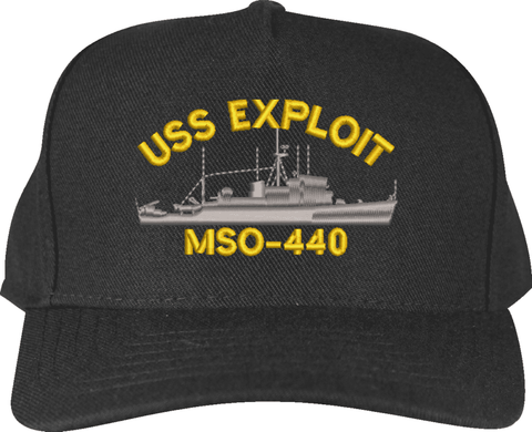 USS Exploit MSO-440 Ship Custom Embroidered Cap