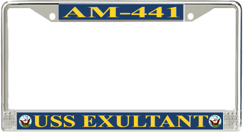 USS Exultant AM-441 License Plate Frame