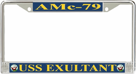 USS Exultant AMc-79 License Plate Frame