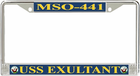 USS Exultant MSO-441 License Plate Frame