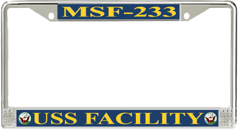 USS Facility MSF-233 License Plate Frame