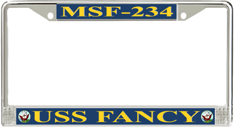 USS Fancy MSF-234 License Plate Frame