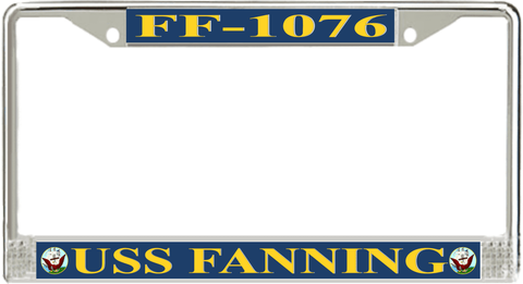 USS Fanning FF-1076 License Plate Frame