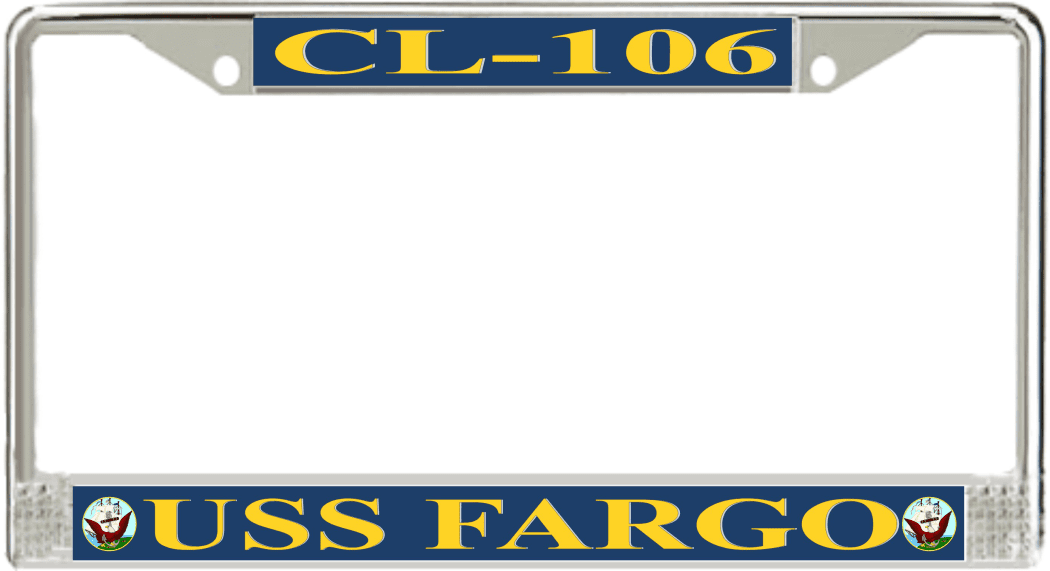 USS Fargo CL106 License Plate Frame