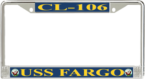 USS Fargo CL-106 License Plate Frame