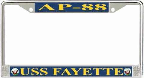USS Fayette AP-88 License Plate Frame