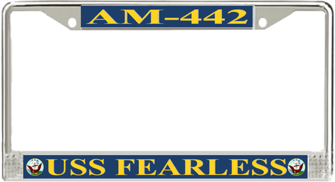 USS Fearless AM-442 License Plate Frame