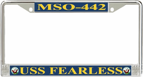 USS Fearless MSO-442 License Plate Frame