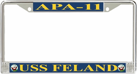 USS Feland APA-11 License Plate Frame