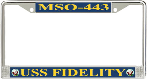 USS Fidelity MSO-443 License Plate Frame