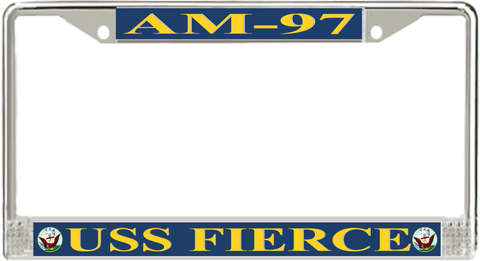 USS Fierce AM-97 License Plate Frame