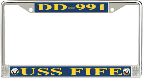 USS Fife DD-991 License Plate Frame
