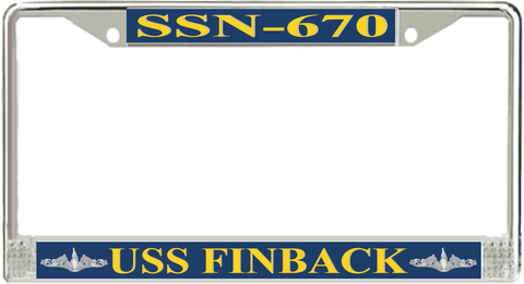 USS Finback SSN-670 License Plate Frame