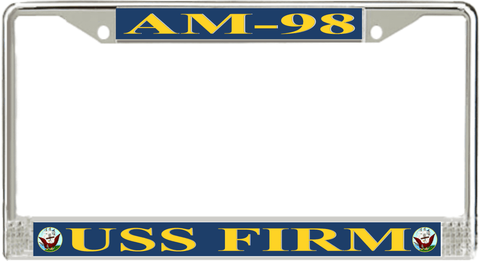 USS Firm AM-98 License Plate Frame