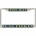 USS Fiske DD-842 License Plate Frame