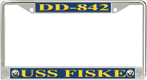 USS Fiske DD-842 License Plate Frame