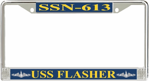 USS Flasher SSN-613 License Plate Frame