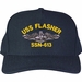 USS Flasher SSN-613 with Dolphins Custom Embroidered Cap