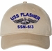 USS Flasher SSN-613 with Dolphins Unstructured Dad Cap