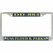 USS Floyd B. Parks DD-884 License Plate Frame