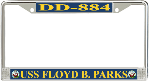 USS Floyd B. Parks DD-884 License Plate Frame