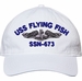 USS Flying Fish SSN-673 with Dolphins Unstructured Dad Cap