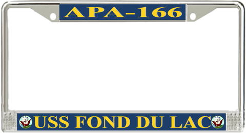 USS Fond du Lac APA-166 License Plate Frame