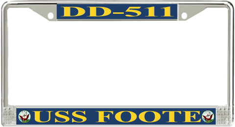 USS Foote DD-511 License Plate Frame