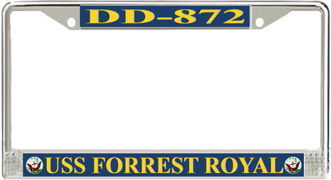 USS Forrest Royal DD-872 License Plate Frame