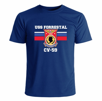 USS Forrestal CV-59 Crest T-Shirt