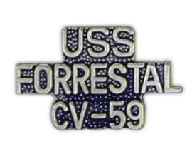 USS FORRESTAL CV-59 LAPEL PIN