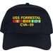 USS Forrestal CVA-59 with Vietnam Service Ribbons Embroidered Cap
