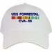 USS Forrestal CVA-59 with Vietnam Service Ribbons Embroidered Cap