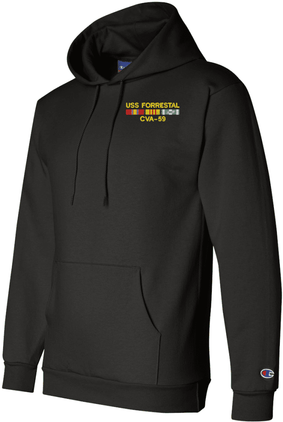 USS Forrestal CVA-59 with Vietnam Service Ribbons Hoodie