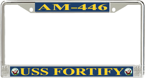 USS Fortify AM-446 License Plate Frame