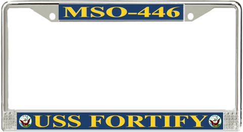 USS Fortify MSO-446 License Plate Frame