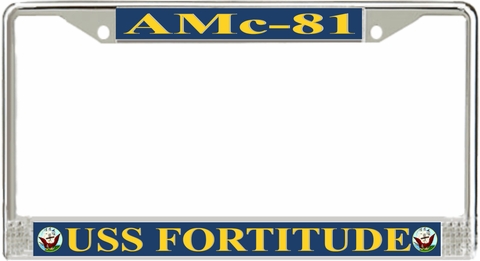 USS Fortitude AMc-81 License Plate Frame