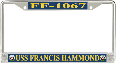 USS Francis Hammond FF-1067 License Plate Frame