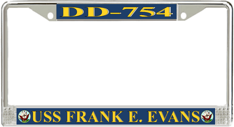 USS Frank E. Evans DD-754 License Plate Frame