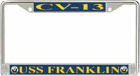 USS Franklin CV-13 License Plate Frame