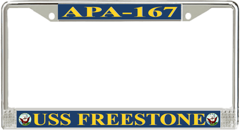 USS Freestone APA-167 License Plate Frame