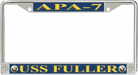 USS Fuller APA-7 License Plate Frame