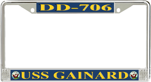 USS Gainard DD-706 License Plate Frame