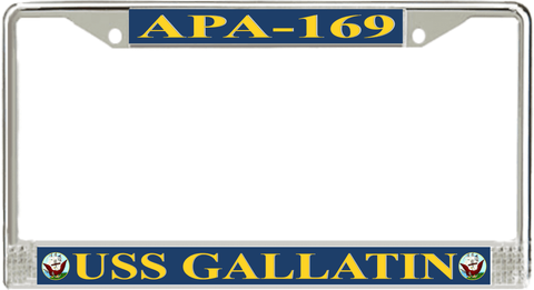 USS Gallatin APA-169 License Plate Frame